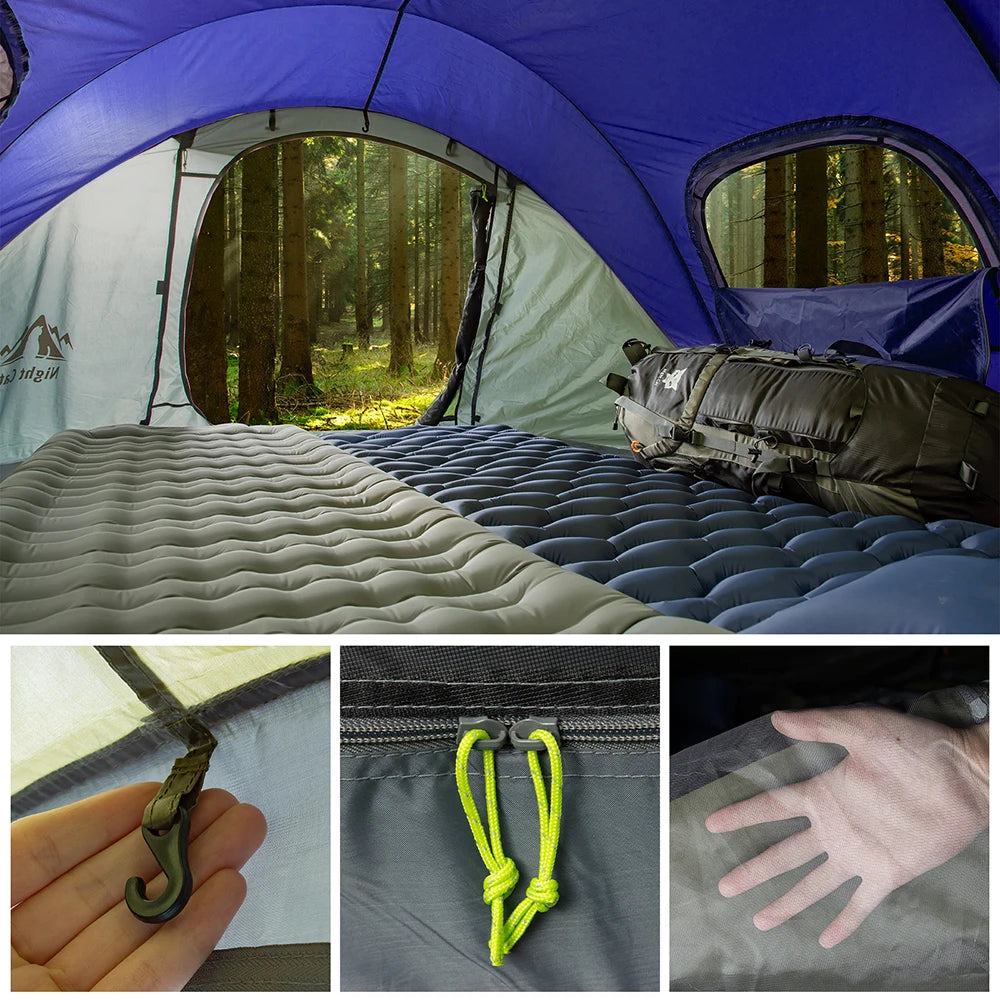 Night Cat Pop-up Camping Tent: 2 Person Tent Waterproof Instant Easy Setup Family Tent