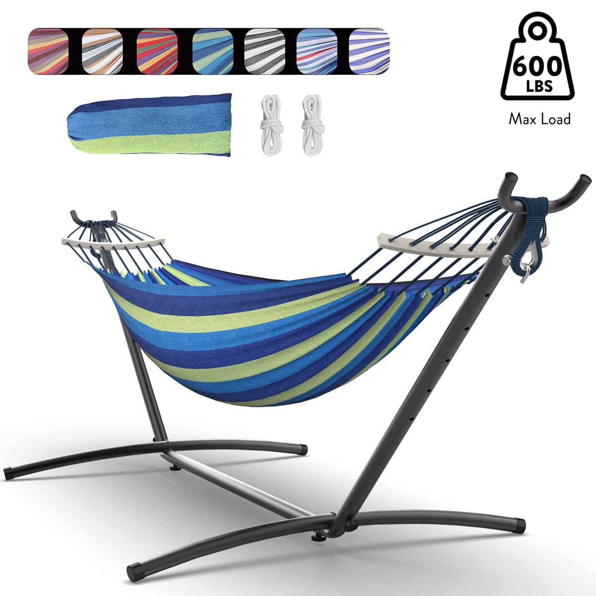Gyroor Heavy Duty Adjustable Stand Mounted Hammock For Relaxation
