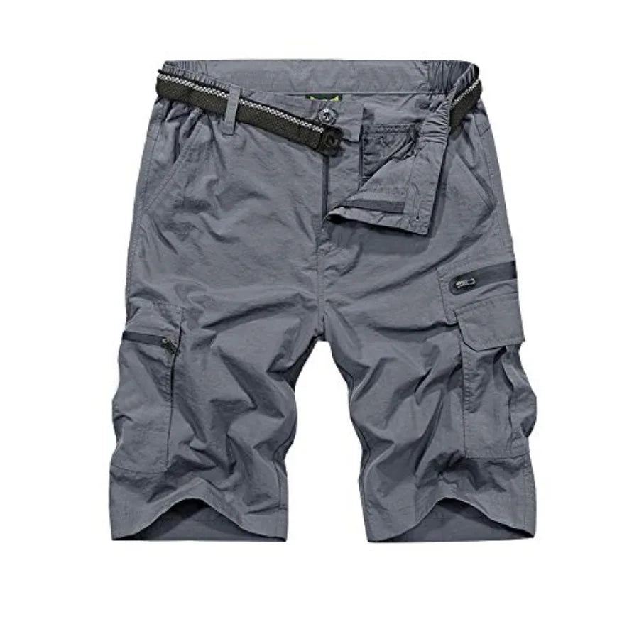 Mens Water Resistant Quick Dry Expandable Waist Hiking Shorts