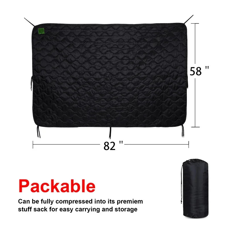 Tactical Camouflage Water Repellent Quilted Poncho Liner Blanket