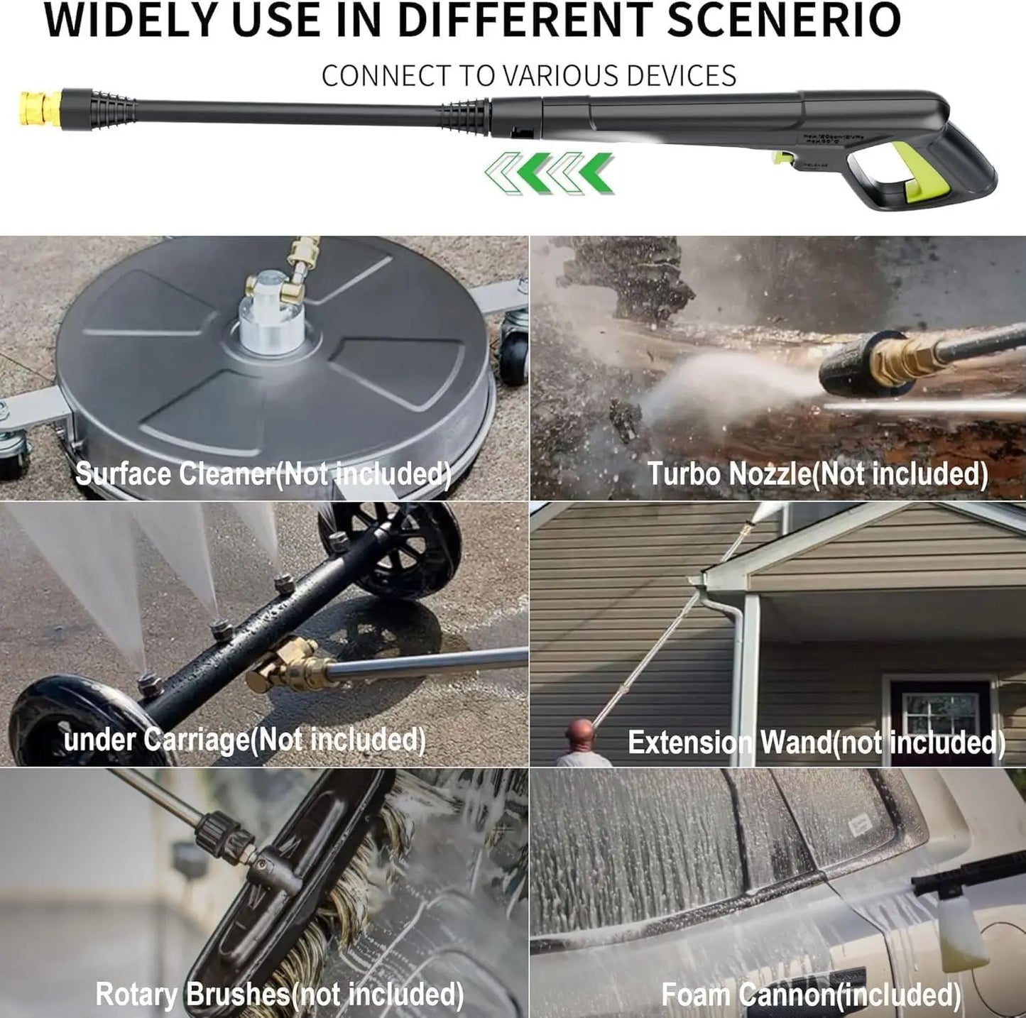 Foting Electric Pressure Washer 4800 PSI For Home Driveway Cleaning
