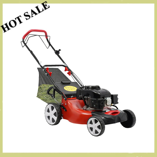 Self-Propelled Gas Lawn Mower 140cc 4-Stroke OHV Engine 20in Cutting Width 8-Height Adjustable 60L Grass Catcher
