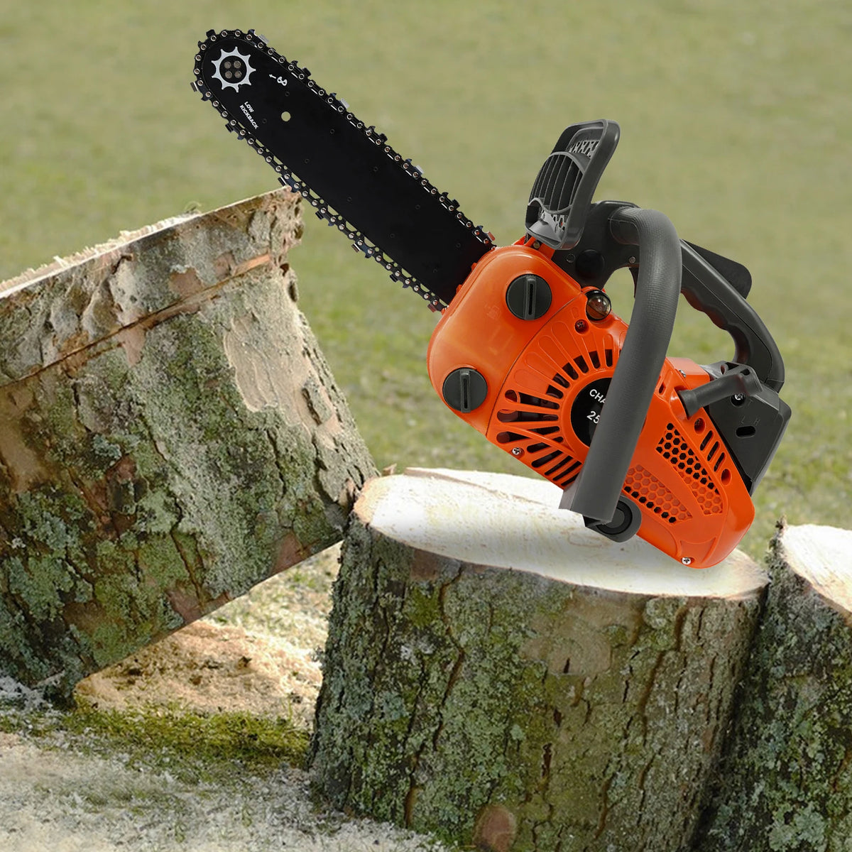 Top Handle Chainsaw 25.4CC Gasoline Chainsaw 2-Stroke Engine Chainsaw Woodworking Tools for Professional Logging Wood Cutting