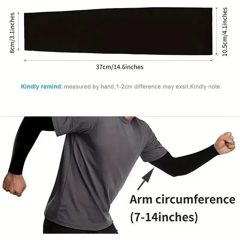Cooling Ice Silk Arm Covers Sun Protection Cycling Running Sports