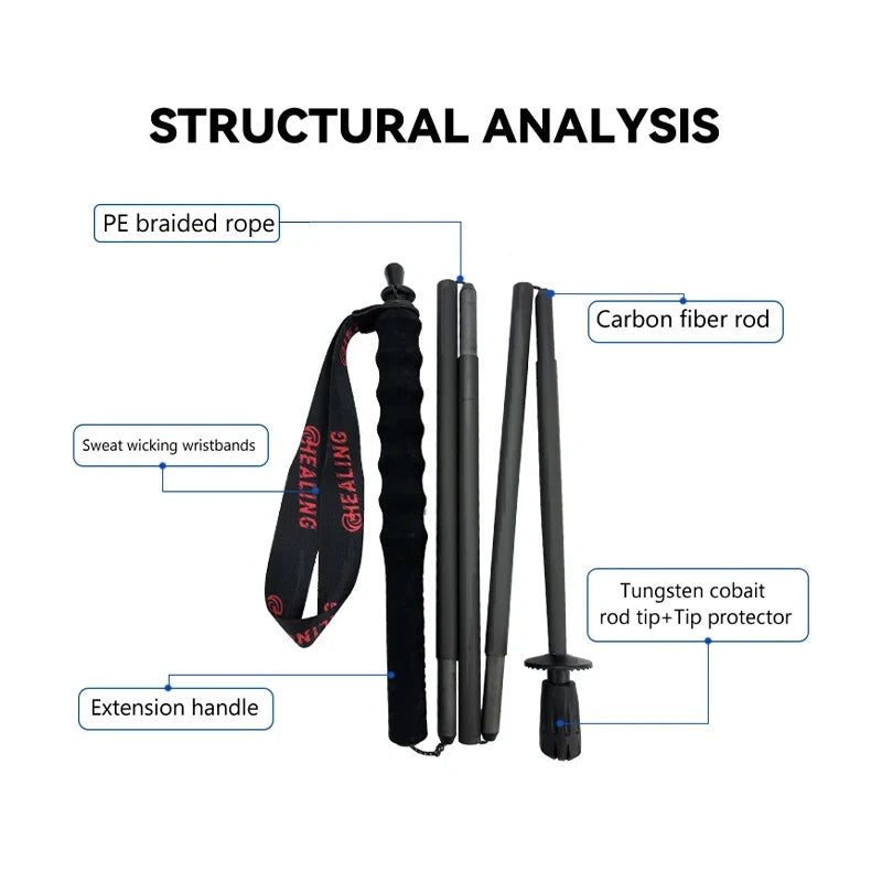 Okhealing Carbon Fiber Trekking Poles Ultra Light Hiking Sticks