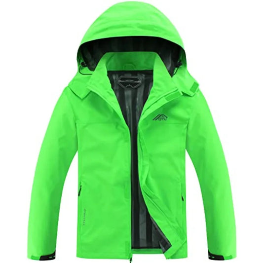 OTU Women's Lightweight Waterproof Hooded Outdoor Rain Jacket