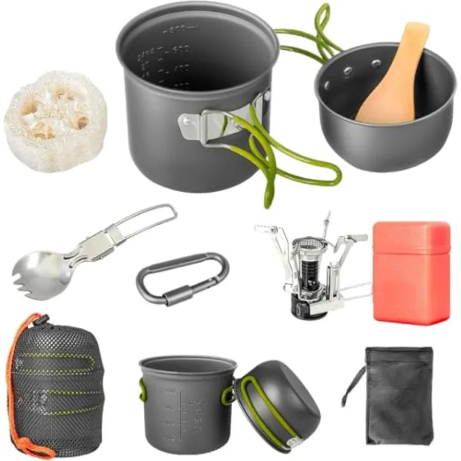 Premium Stainless Steel Backpacking Cookware Set For Outdoor Adventures