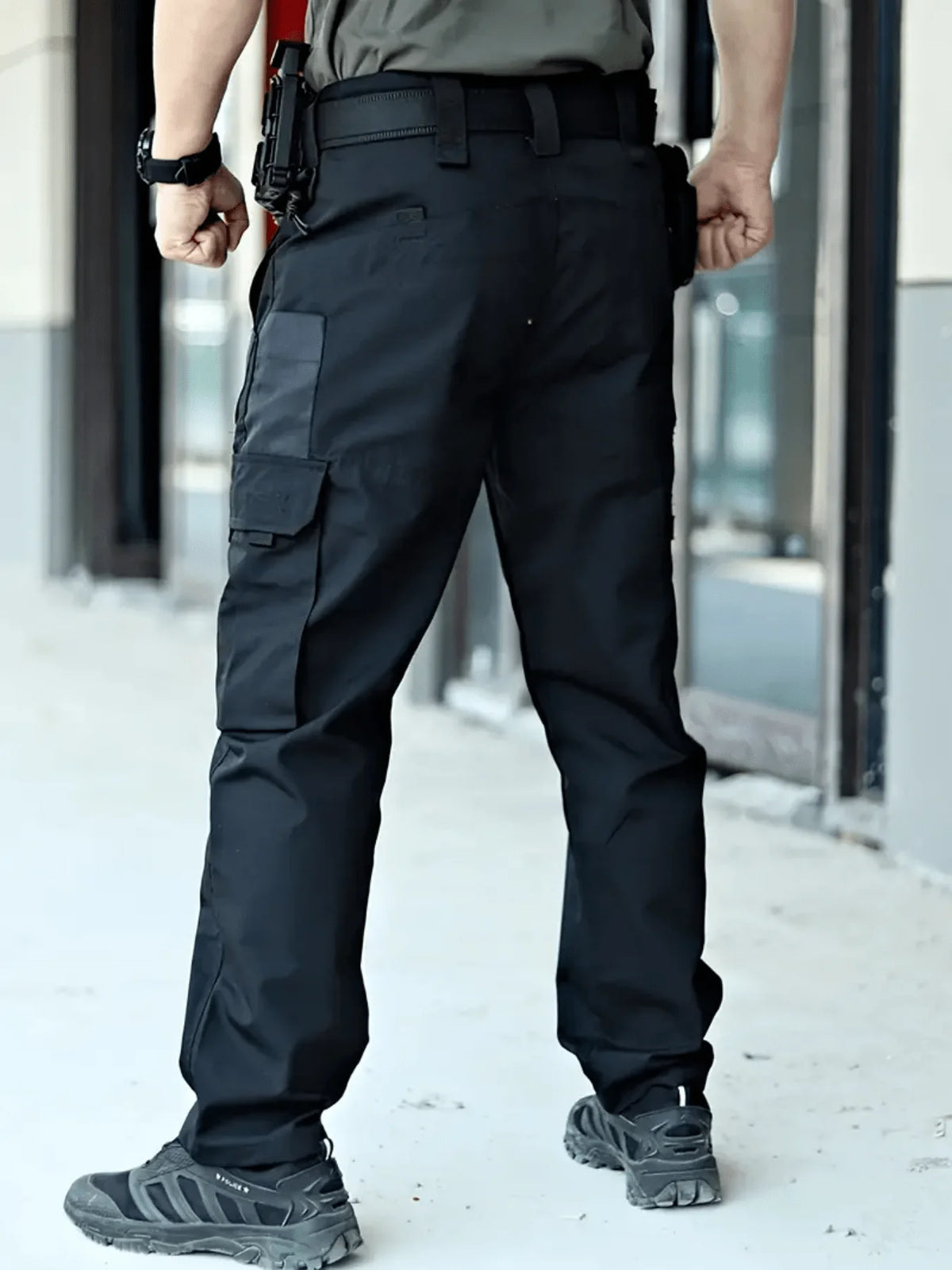 Men's Heavy Duty Tactical Cargo Pants - Multi-Pocket Workwear - Non-Stretch Fabric, Suitable For Outdoor Activities And Hiking