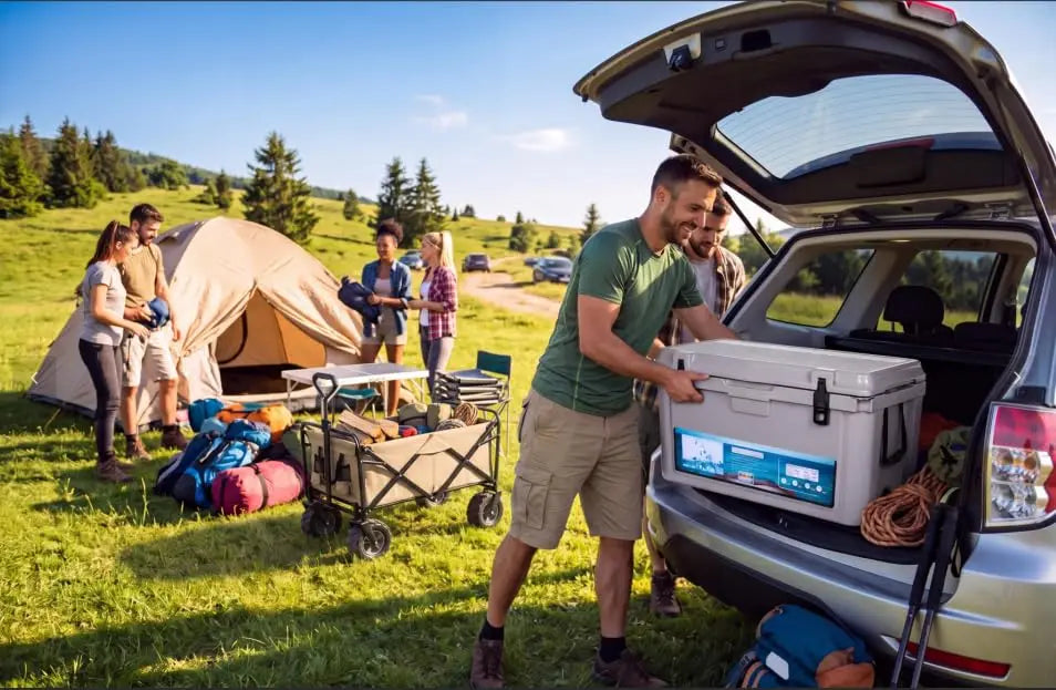 Extra Thick Insulated Portable Camping Cooler With Extended Ice Retention