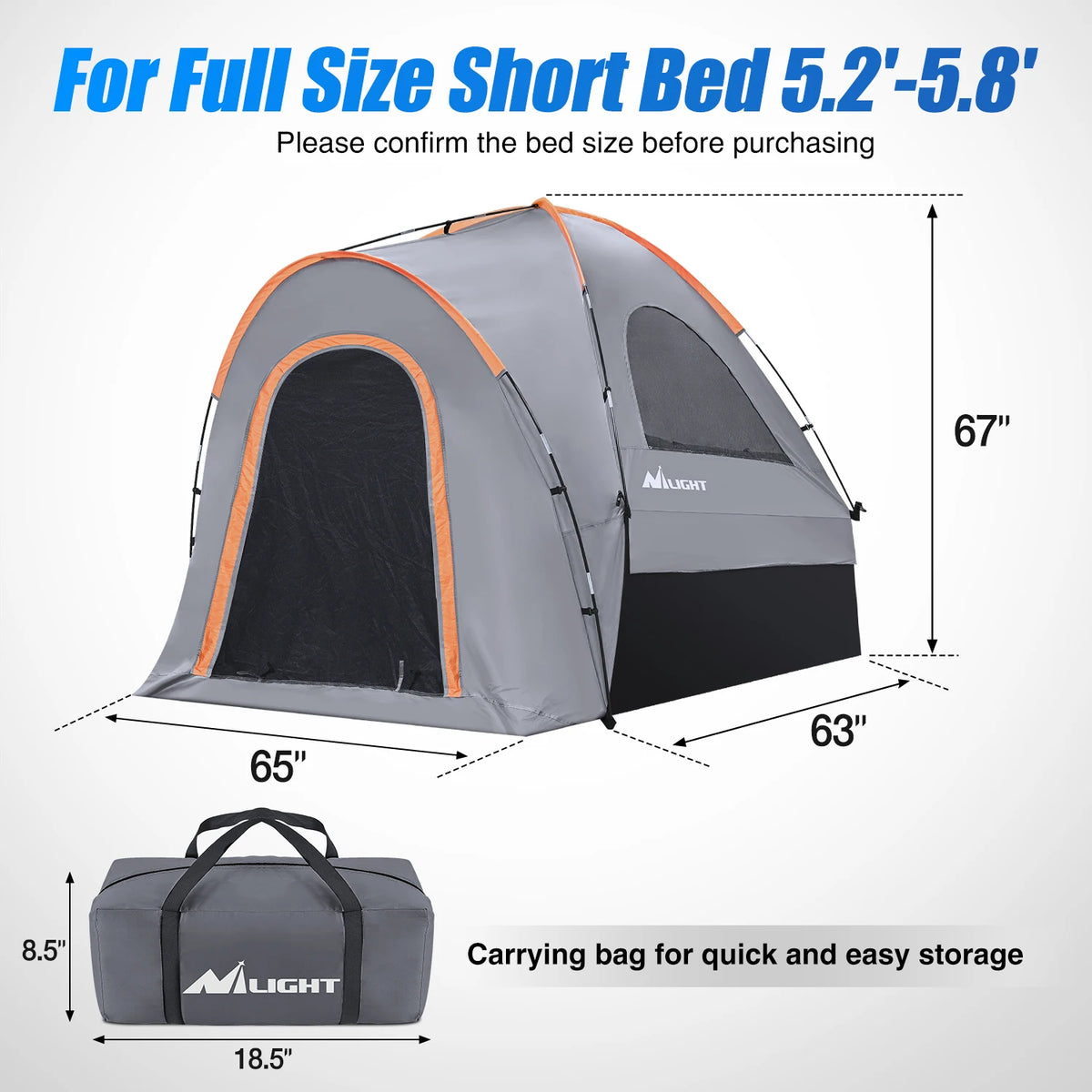 Nilight Waterproof Truck Bed Tent for Two People Camping