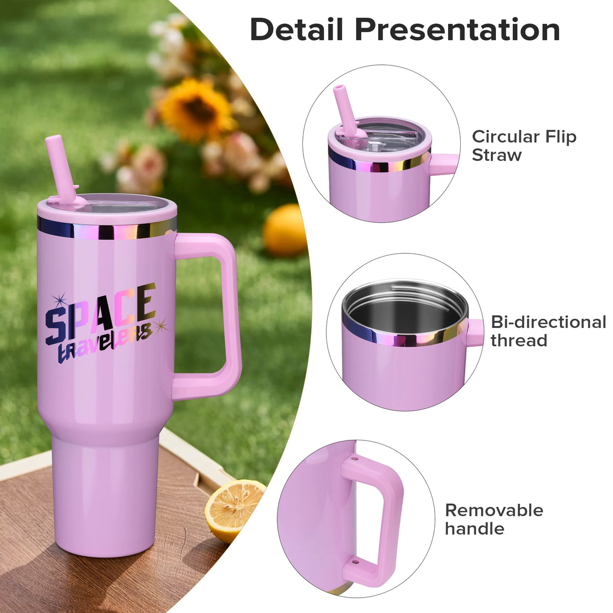 Fastsub Stainless Steel Insulated Tumbler With Handle for Hot and Cold Drinks