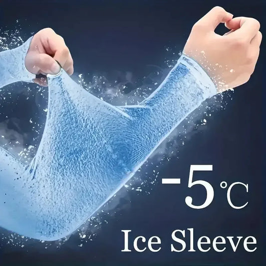 Cooling Ice Silk Arm Covers Sun Protection Cycling Running Sports
