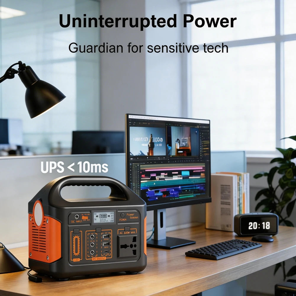 GaiaRay Portable LiFePO4 Power Station for Camping and Emergencies