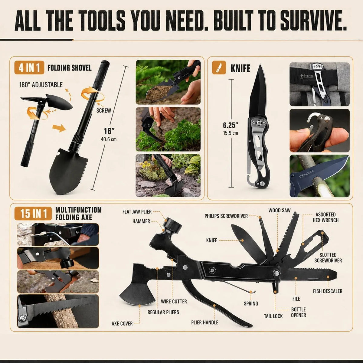 Complete Emergency Survival Kit For Family Travel And Camping