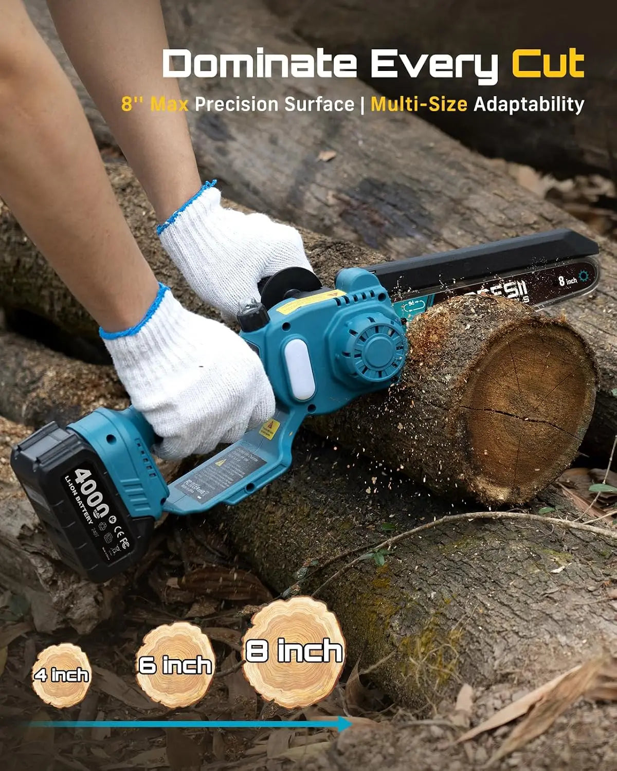 Seesii Cordless Brushless Telescopic Pole Chainsaw for Tree Trimming
