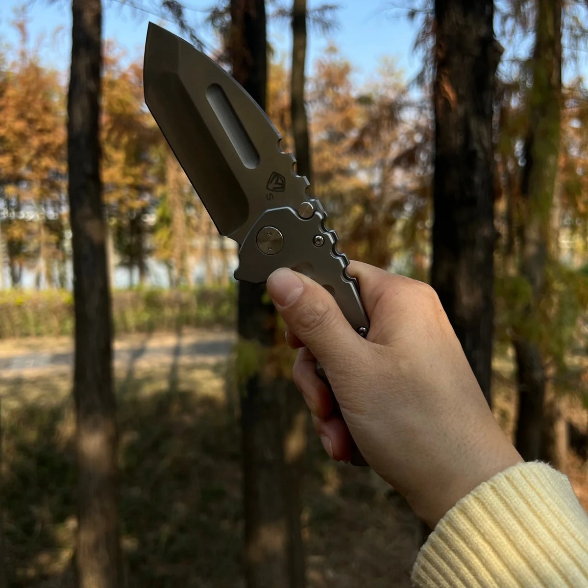 HX Outdoors D2 Steel Folding Knife For Camping And Fishing