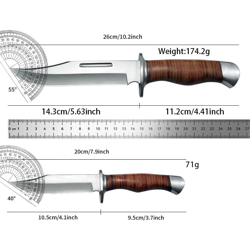 Gdekls Stainless Steel Hunting Knife For Outdoor Camping And Survival