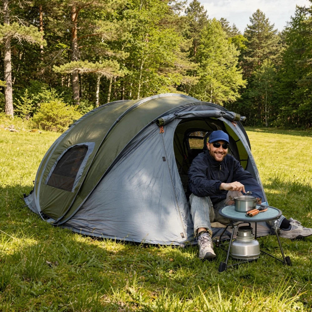 Night Cat Pop Up Tent 2 Person:2 Man Tent Waterproof Instant Camping Tent Backpack Trekking Outdoor for River Mountain