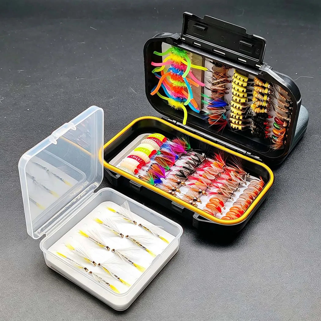 Fly Fishing Flies Set With Boxes For Trout And Bass