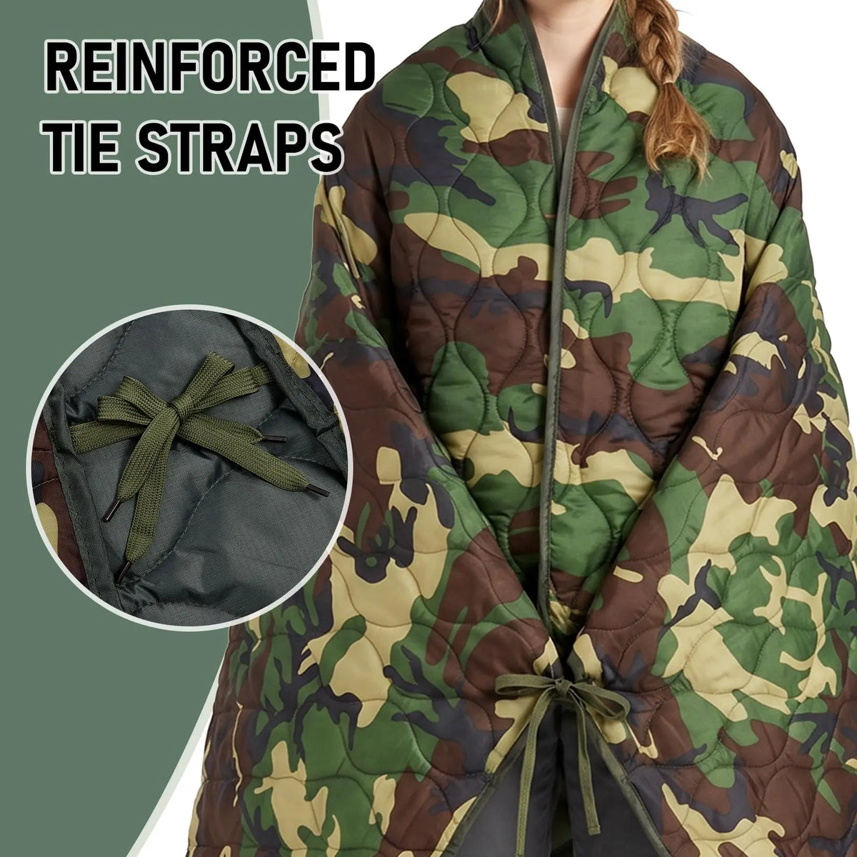 Portable Quilted Outdoor Camping Blanket With Waterproof Protection
