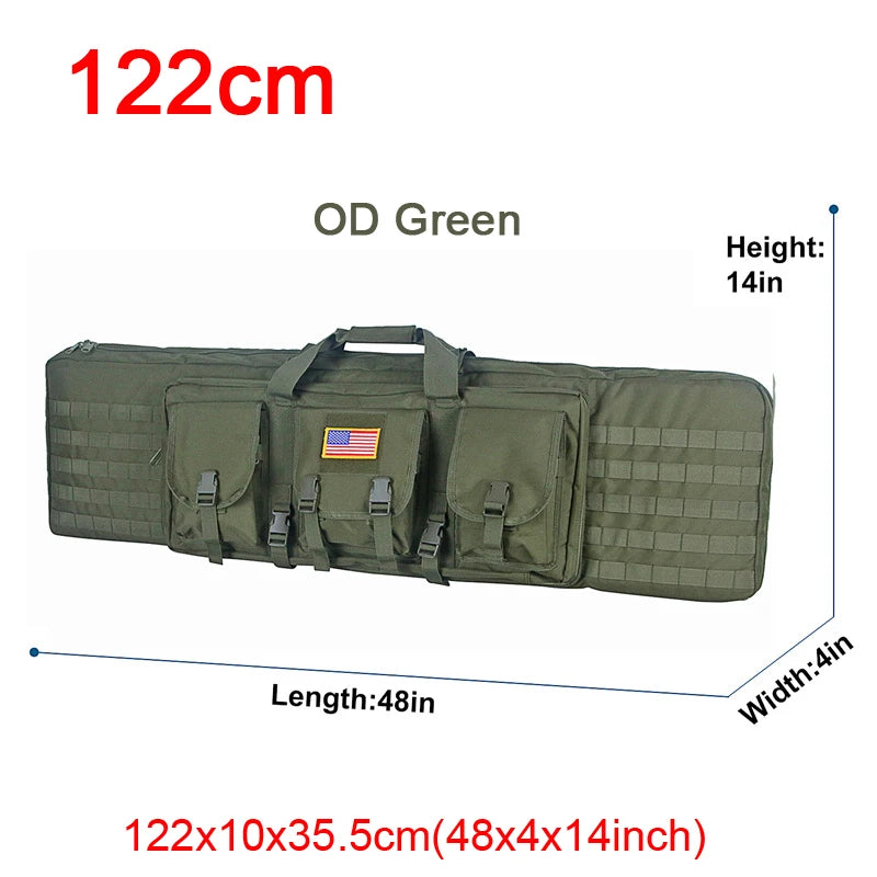 LQARMY Tactical Double Rifle Case With Molle Hunting Backpack
