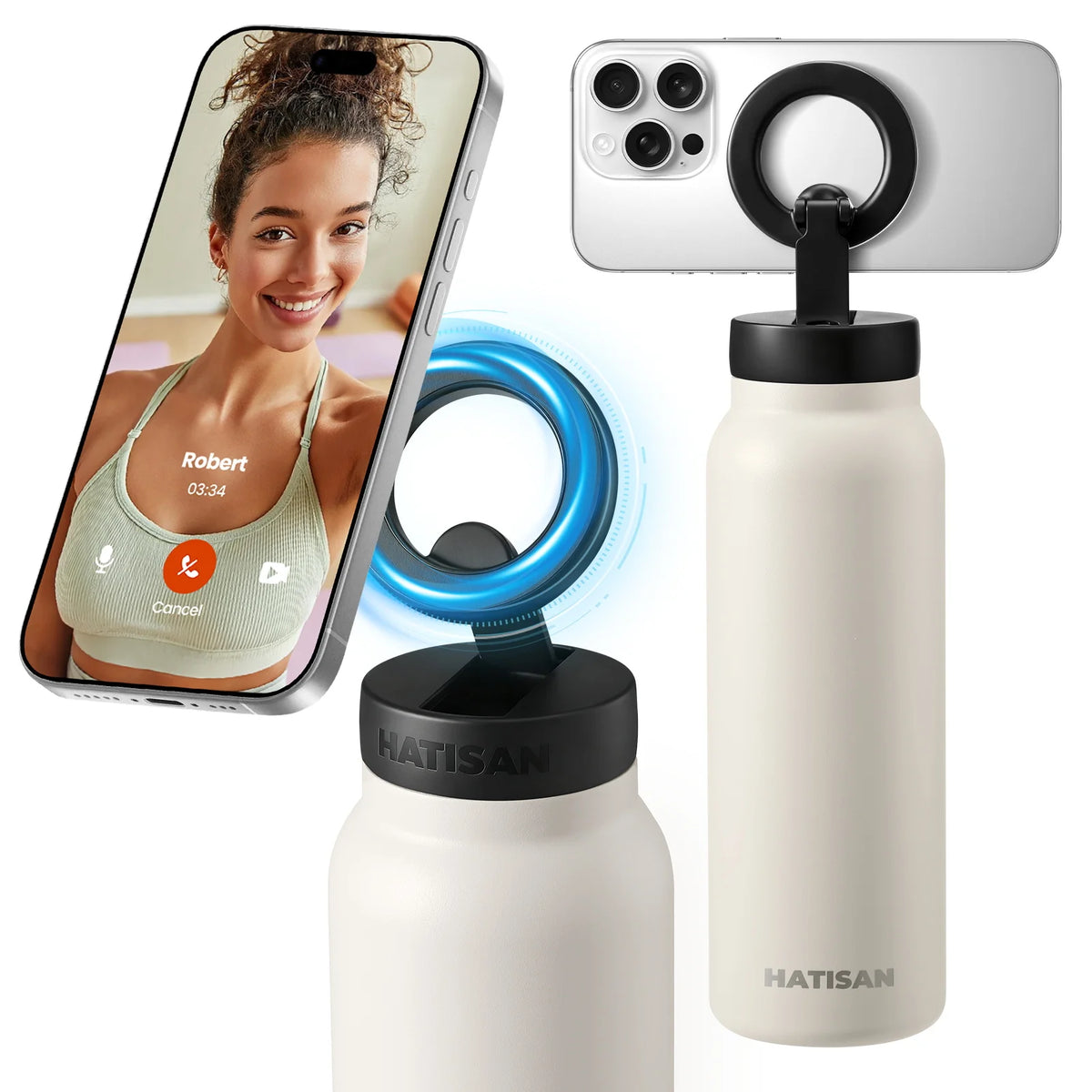 HATISAN Stainless Steel Insulated Vacuum Flask for Drinks