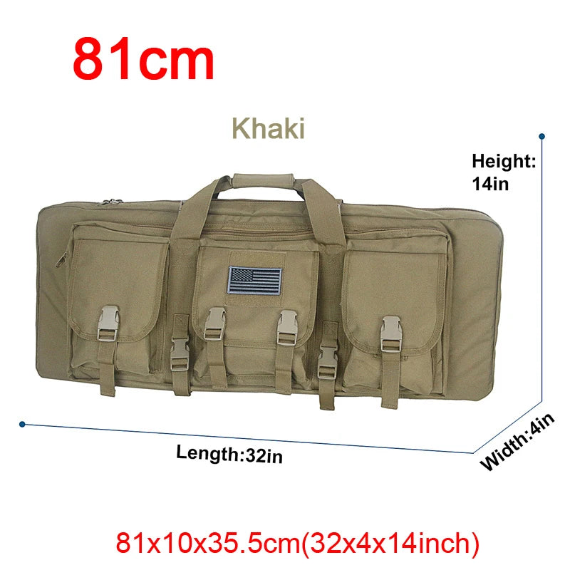 LQARMY Tactical Double Rifle Case With Molle Hunting Backpack