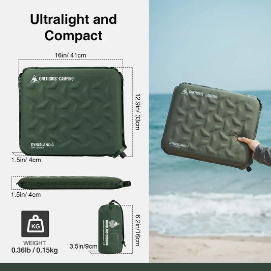 OneTigris Inflatable Seat Cushion for Camping, Travel, and Stadiums
