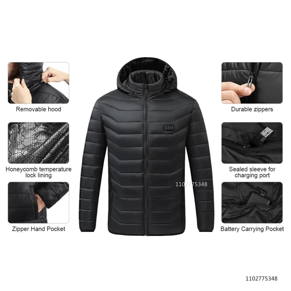 Unisex Heated Winter Jacket For Hunting Hiking Camping Tank?