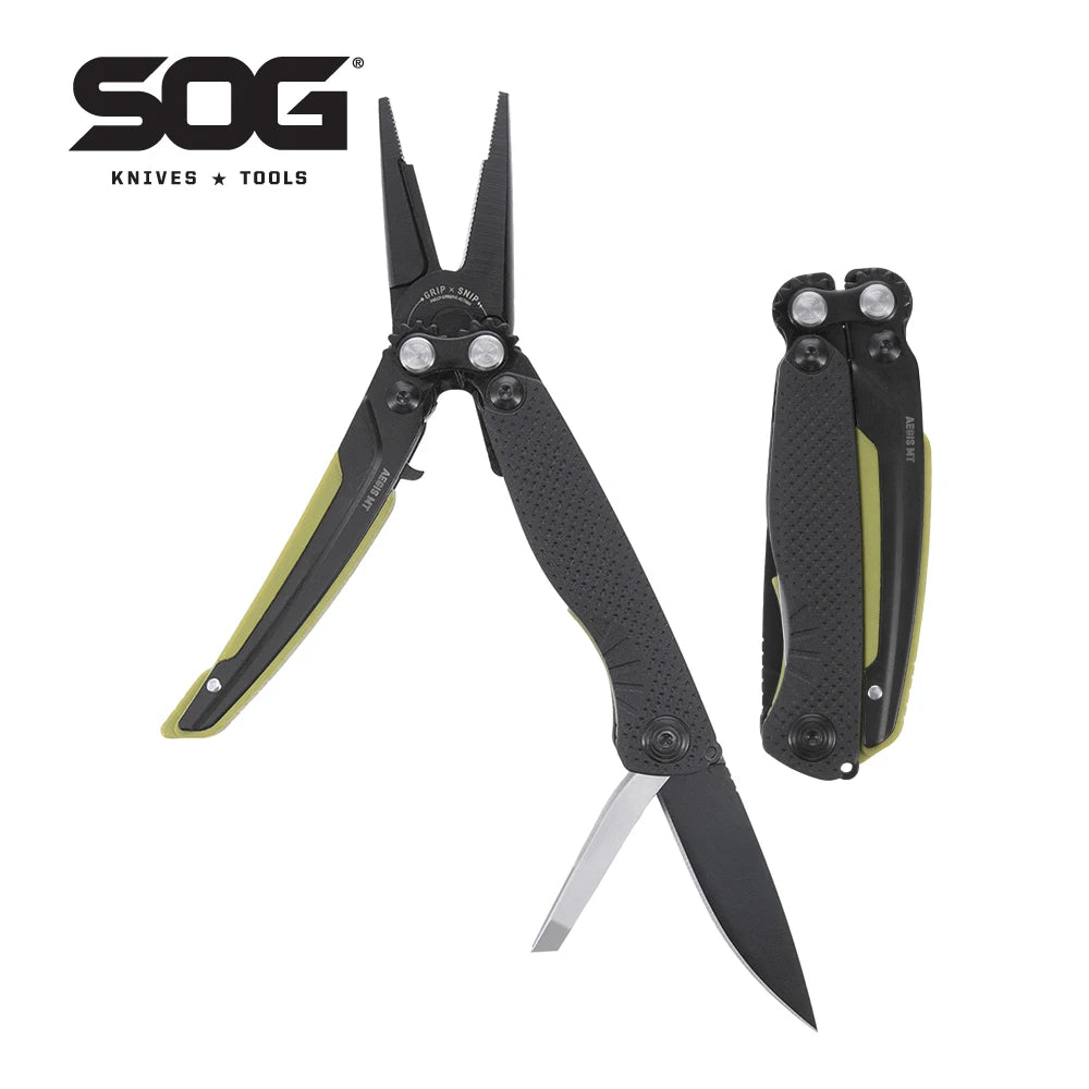 SOG Aegis MT Mini Tactical Multi Tool Steel Pliers EDC Pocket