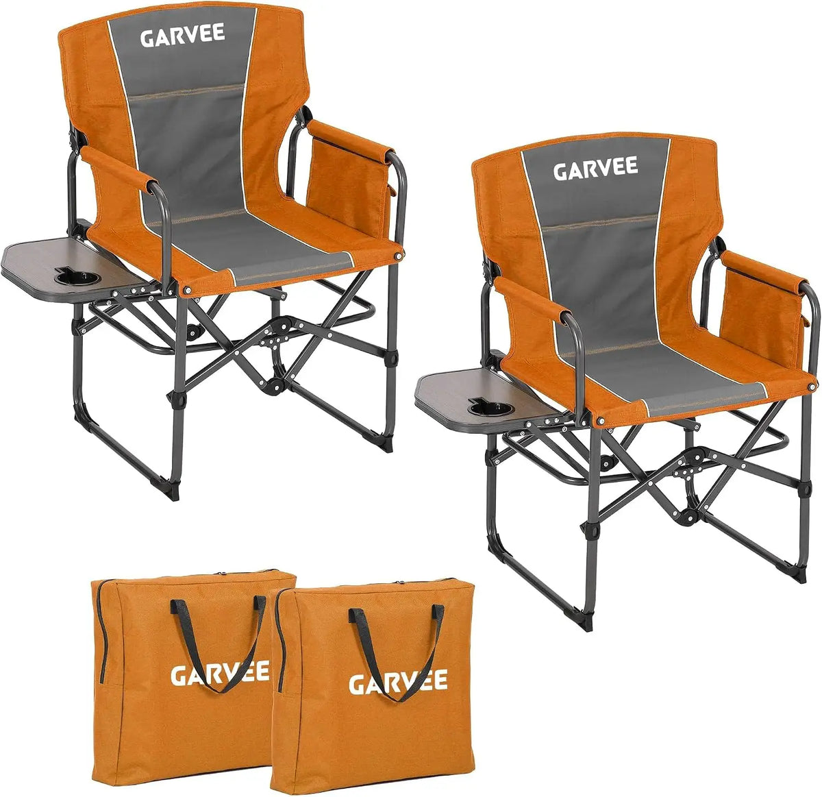 TACLEEKII Oversized Folding Camping Director Chair With Side Table