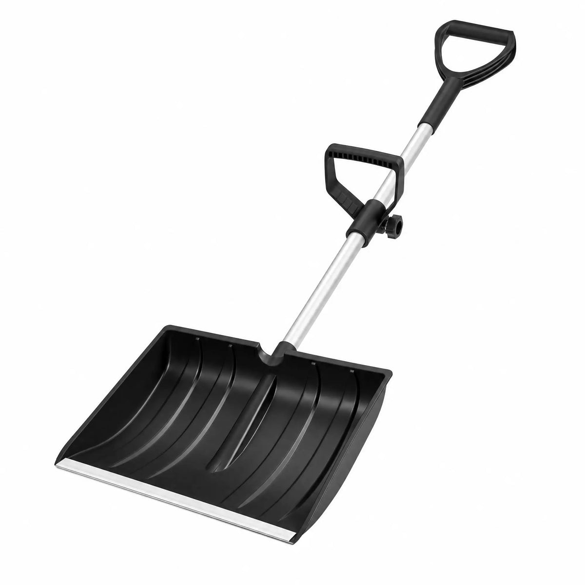Heavy Duty Ergonomic Snow Pusher With Metal Cutting Edge