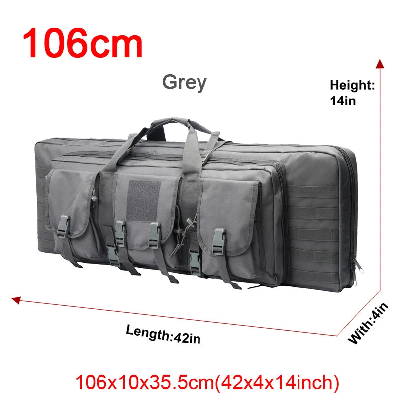 LQARMY Tactical Double Rifle Case With Molle Hunting Backpack
