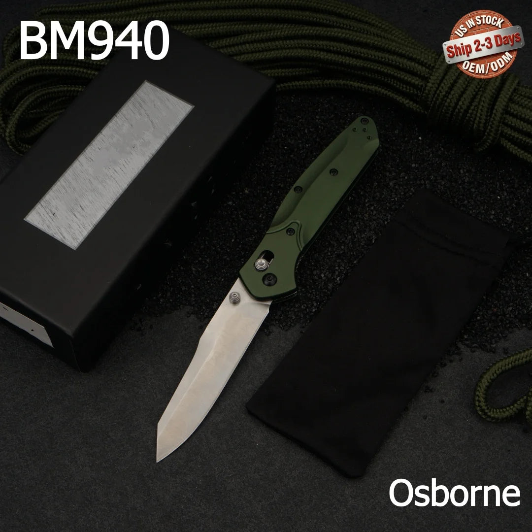 Osborne Bm940 Stainless Steel Drop Point Folding Knife With Aluminum Handle