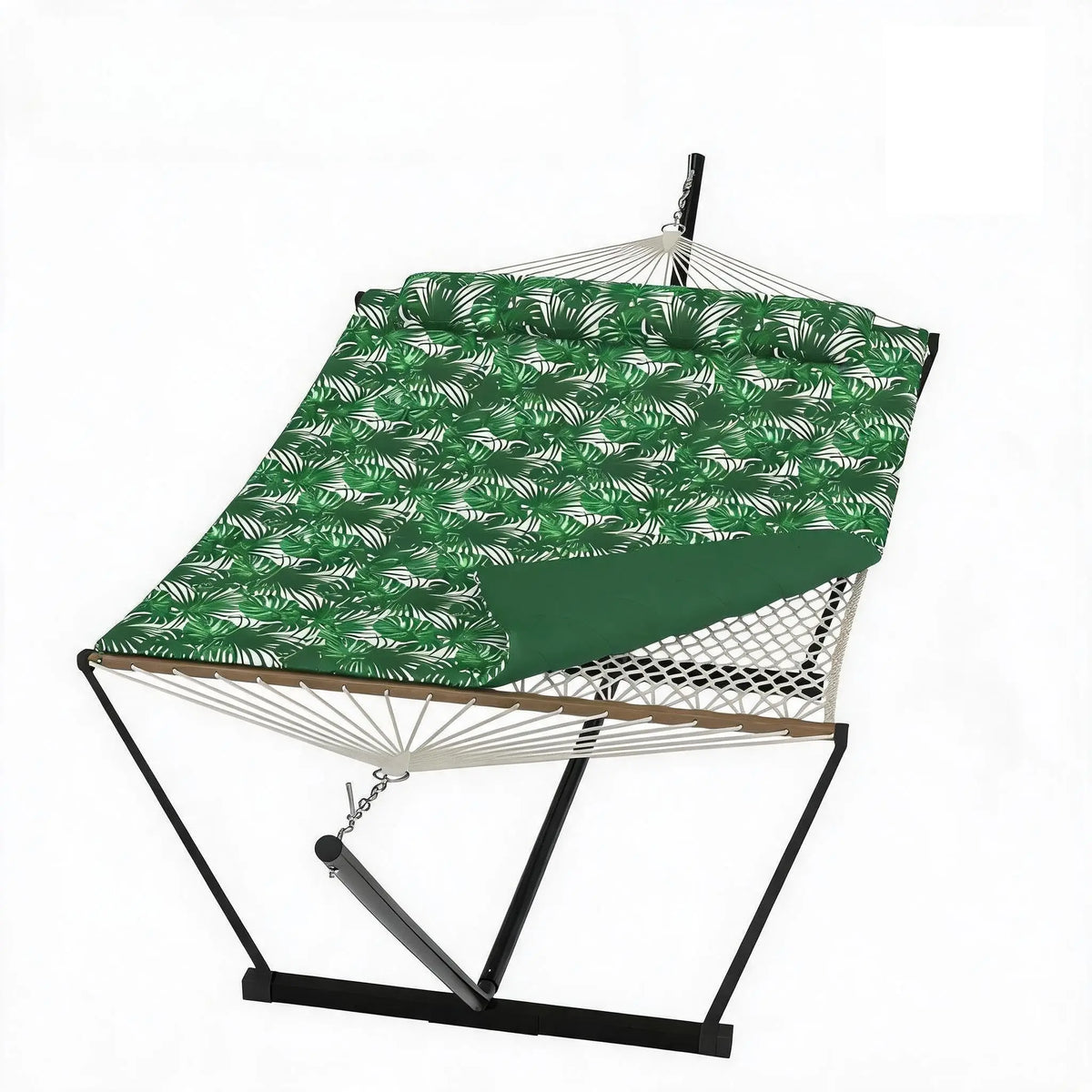 Heavy Duty Portable Double Hammock With Stand And Pillow