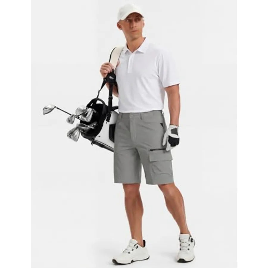 Men Quick Dry Water Resistant Cargo Shorts For Outdoor Activities