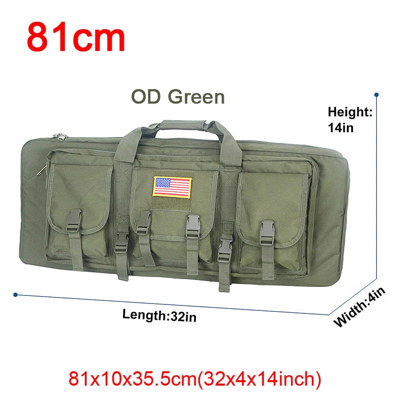 LQARMY Tactical Double Rifle Case With Molle Hunting Backpack
