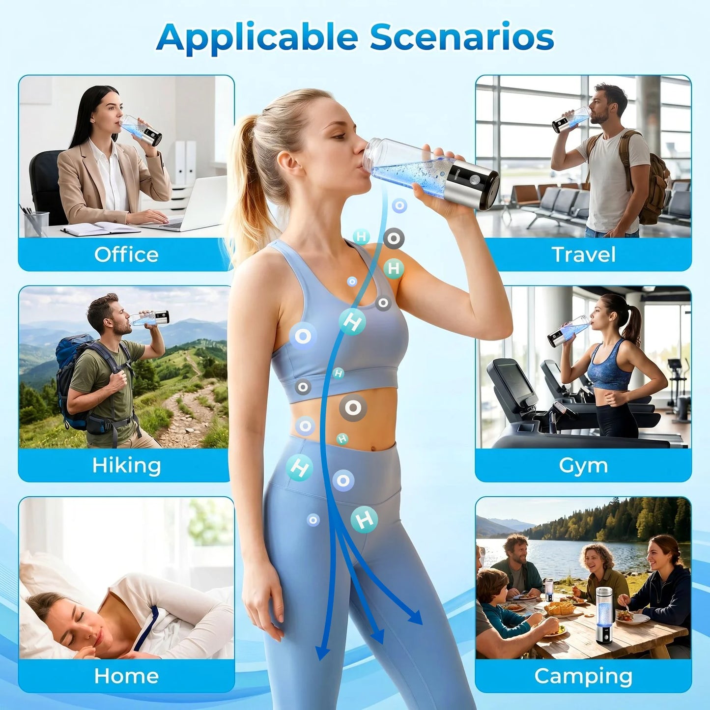 Portable Hydrogen Water Bottle With Advanced Water Generation Technology