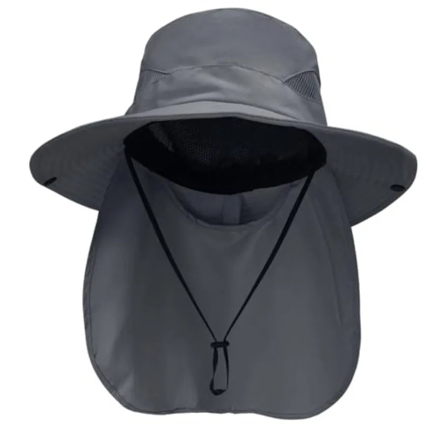 Upf 50+ Polyester Wide Brim Bucket Hat Sun Protection