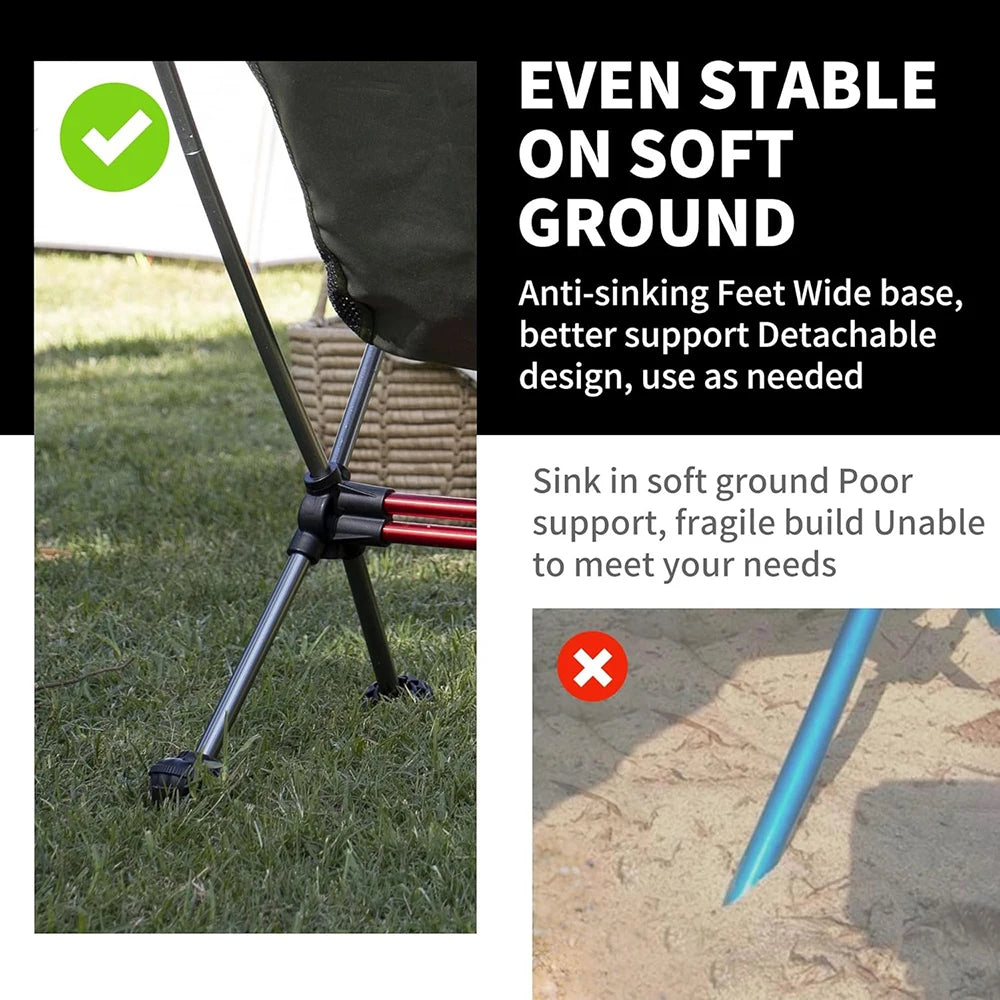 Naturehike Ultralight Folding Camping Chair With Anti Sink Feet