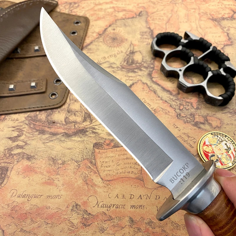 Gdekls Stainless Steel Hunting Knife For Outdoor Camping And Survival