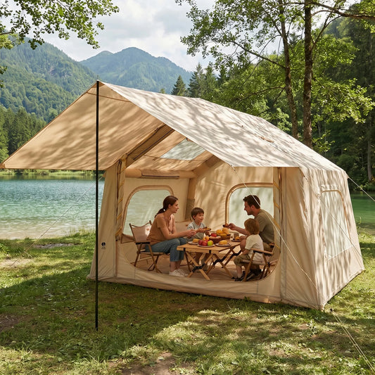HiMISS Quick Setup Inflatable Camping Tent With Skylight And Canopy