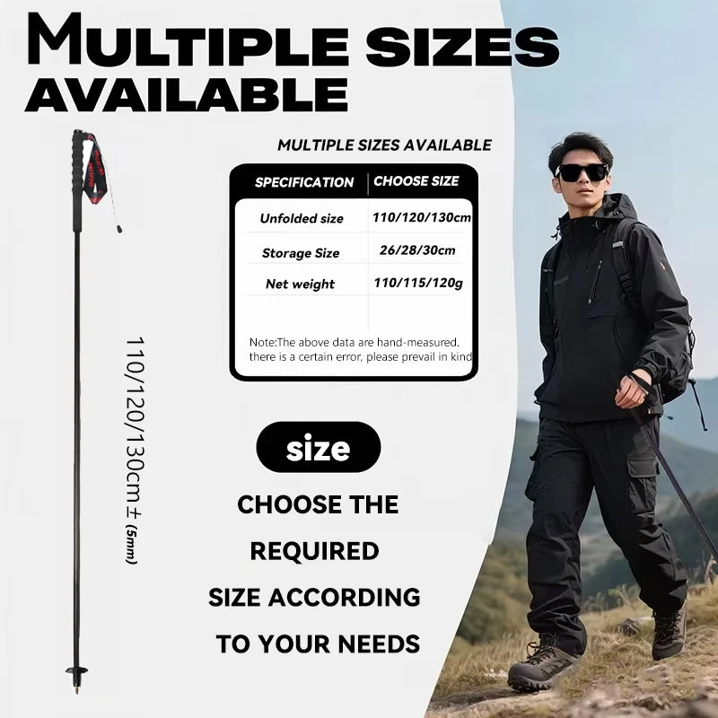 Okhealing Carbon Fiber Trekking Poles Ultra Light Hiking Sticks