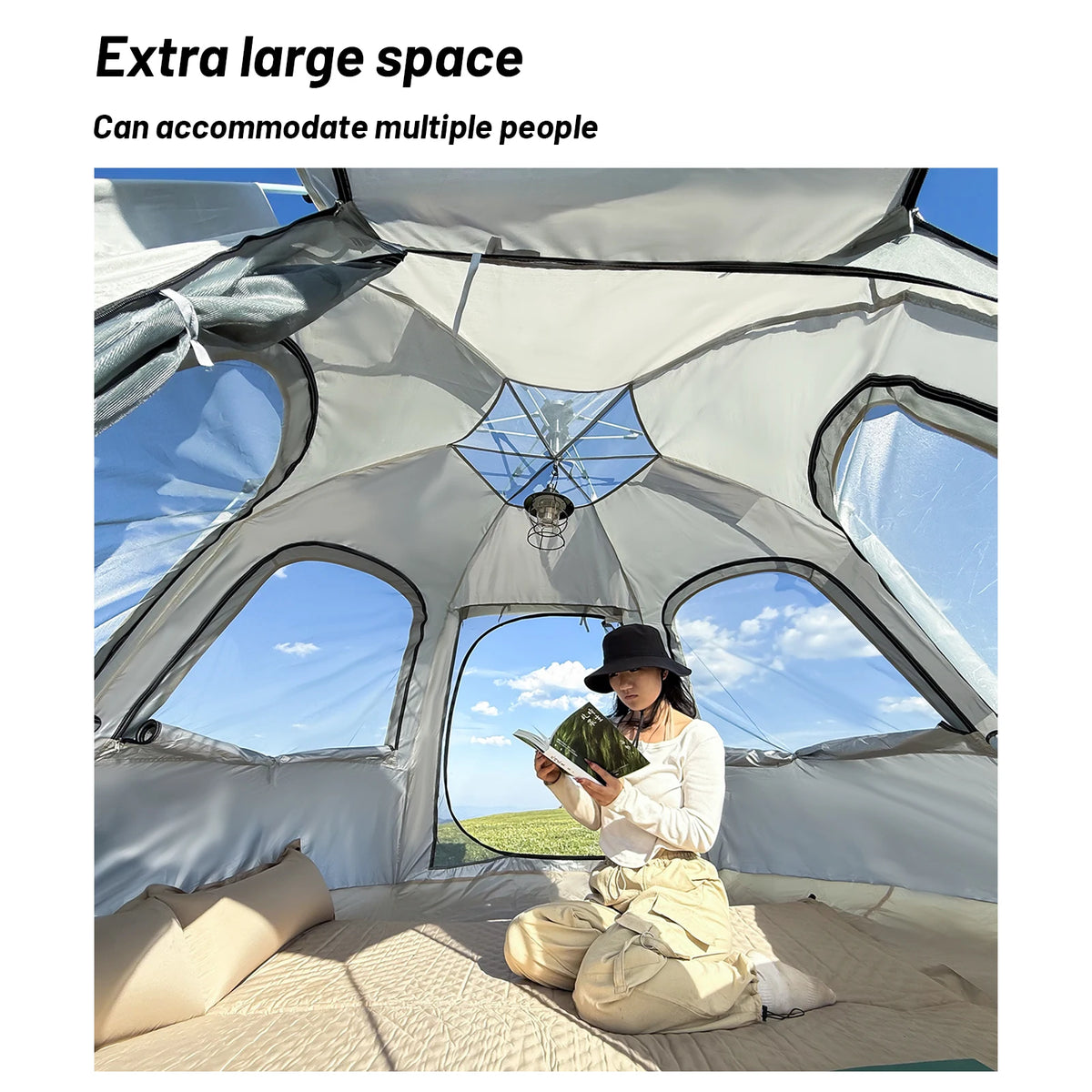 Pakicetus Instant Pop Up Camping Tent With Quick Easy Setup