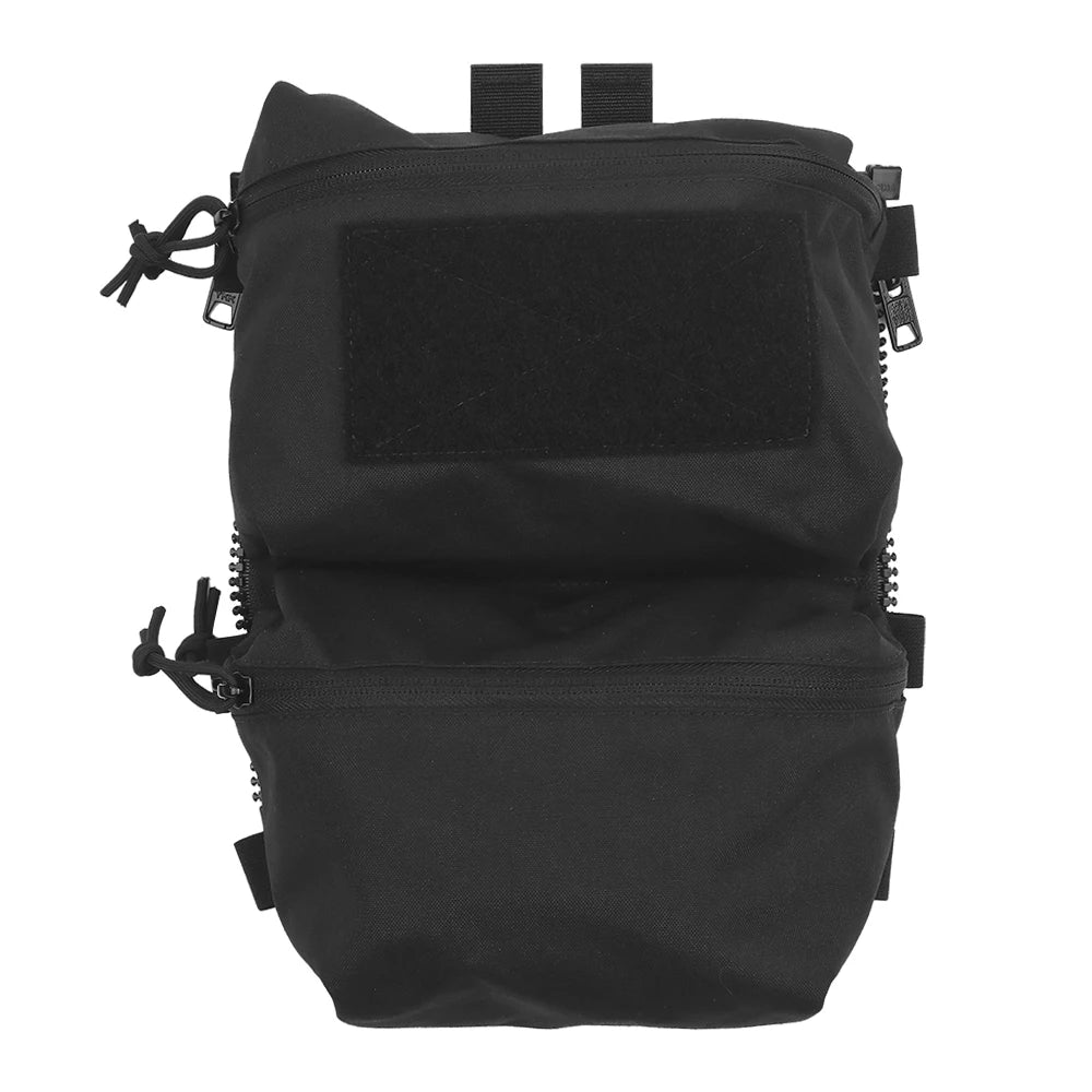 Tactical FCPC V5 Back Panel Double Bag Sundries Pouch General Purpose Pockets Ferro Style Vest Plate Carrier Accessories