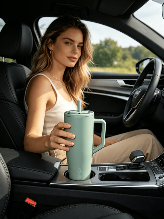 BruMate Insulated Stainless Steel Travel Tumbler With Straw