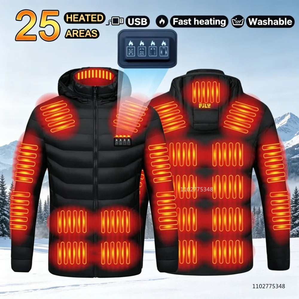 Men And Women Heated Thermal Winter Jacket For Outdoor Activities