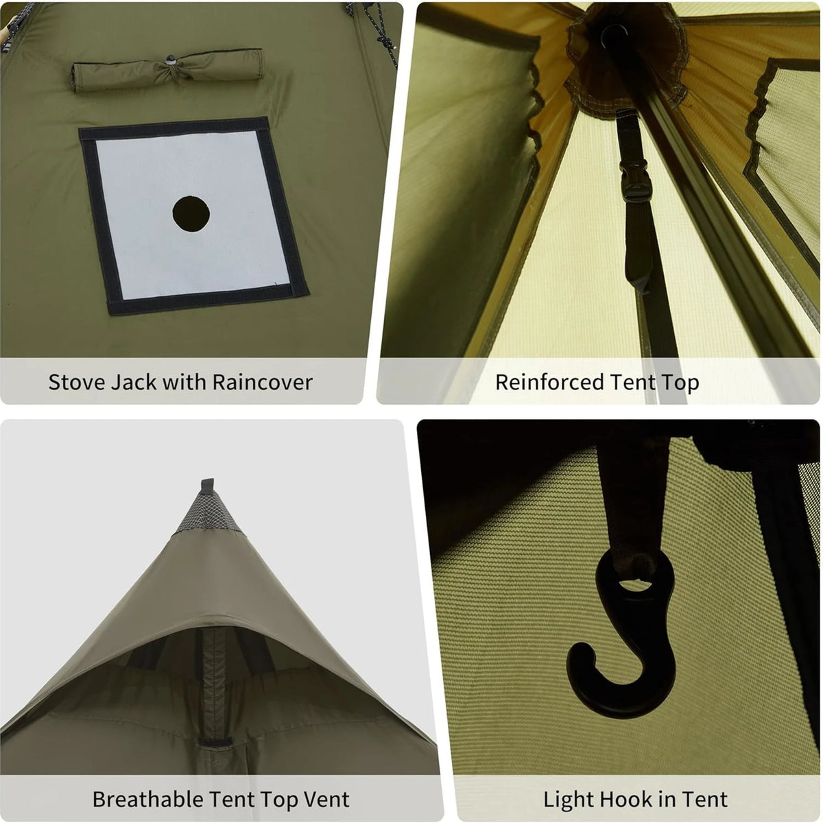 Naturehike Double Layer Camping Tent With Chimney Window