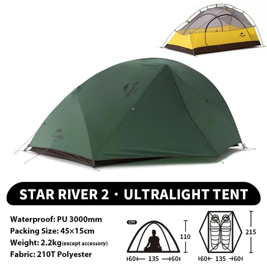 Naturehike Star River Ultralight Waterproof Four Season Hiking Tent