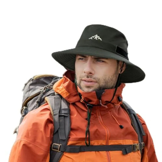 Waterproof Polyester Bucket Sun Hat With Wide Brim For Outdoors